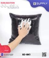 Coussin magique à paillettes 40×40 cm -NOIR- dos velours doux - sublimation – Image 10