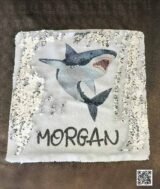 Coussin magique à paillettes 40×40 cm -NOIR- dos velours doux - sublimation – Image 5