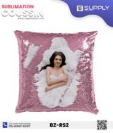 Coussin magique à paillettes 40×40 cm -ROSE - dos velours doux - sublimation