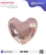 Coussin magique à paillettes Cœur ❤️ -rose- dos velours doux - sublimation – Image 10