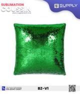 Coussin magique à paillettes 40×40 cm -Vert - dos velours doux - sublimation – Image 5