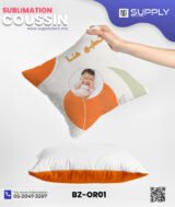 Coussin Sublimation Satin Bicolore – Face Blanche & Face Orange – 40×40 cm – Image 5