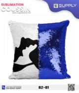Coussin magique à paillettes 40×40 cm -Bleu- dos velours doux - sublimation – Image 9