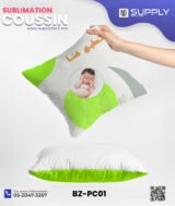 Coussin Sublimation Satin Bicolore – Face Blanche & Face Pistache – 40×40 cm – Image 4