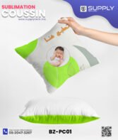 Coussin Sublimation Satin Bicolore – Face Blanche & Face Pistache – 40×40 cm – Image 4