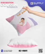 Coussin Sublimation Satin Bicolore – Face Blanche & Face Rose Bébé – 40×40 cm – Image 4