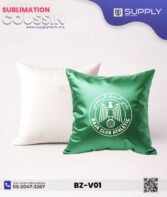 Coussin Sublimation Satin Bicolore – Face Blanche & Face Verte – 40×40 cm – Image 3