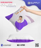 Coussin Sublimation Satin Bicolore – Face Blanche & Face Violet – 40×40 cm – Image 3
