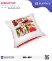 Coussin Sublimation Satin Bicolore – Face Blanche & Face Verte – 40×40 cm – Image 2