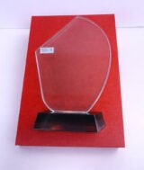 Trophée en Verre Cristal Forme Asymétrique – Modèle MEH-9 (24x16 cm) avec Socle Noir – Image 9