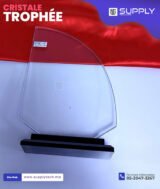 Trophée en Verre Cristal Forme Quart de Cercle – Modèle MEH-1 (24x16 cm) – Image 7