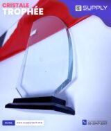Trophée en Verre Cristal Forme Quart de Cercle – Modèle MEH-1 (24x16 cm) – Image 6