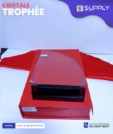 Trophée en Verre Cristal Forme Quart de Cercle – Modèle MEH-1 (24x16 cm) – Image 5
