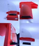 Trophée en Verre Cristal Forme Quart de Cercle – Modèle MEH-1 (24x16 cm) – Image 3