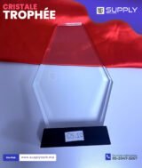 Trophée en Verre Cristal Forme Pentagone Allongé – Modèle MEH-10 (25x14,5 cm) – Image 2