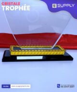 Trophée en Verre Cristal Forme Blason Stylisé – Modèle MEH-12 (22 x 15,5 cm) – Image 7