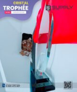 Trophée en Verre Cristal Forme Goutte – Modèle MEH-5 (24x16 cm) – Image 6