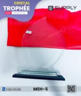 Trophée en Verre Cristal Forme Goutte – Modèle MEH-5 (24x16 cm) – Image 5