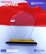 Trophée en Verre Cristal Forme Blason Stylisé – Modèle MEH-12 (22 x 15,5 cm) – Image 6