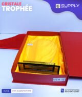 Trophée en Verre Cristal Forme Blason Stylisé – Modèle MEH-12 (22 x 15,5 cm) – Image 4