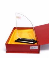 Trophée en Verre Cristal Forme Quart de Cercle – Modèle MEH-1 (24x16 cm) – Image 11