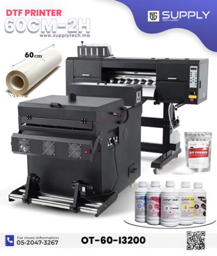 Machine DTF 60 cm avec Powder Shaker – 2 Têtes EPSON I3200