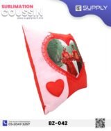 Coussin en velours rouge avec zone sublimation cœur 40×40 cm – Image 8