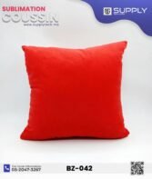 Coussin en velours rouge avec zone sublimation cœur 40×40 cm – Image 3