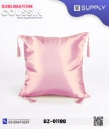 Coussin en Satin Rose bébé avec Zone Sublimable Carrée (40×40 cm) – Image 2