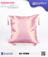 Coussin en Satin Rose bébé avec Zone Sublimable Carrée (40×40 cm) – Image 2