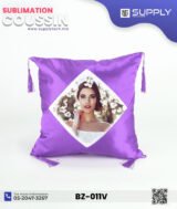 Coussin en Satin violet avec Zone Sublimable Carrée (40×40 cm)