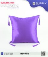 Coussin en Satin violet avec Zone Sublimable Carrée (40×40 cm) – Image 2