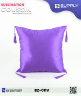 Coussin en Satin violet avec Zone Sublimable Carrée (40×40 cm) – Image 2