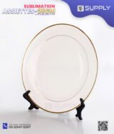 Assiette Blanche Bordure Doré – 25,4 cm Pour Sublimation - (10 pouces) grand – Image 9