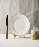 Assiette Blanche Bordure Doré – 25,4 cm Pour Sublimation - (10 pouces) grand – Image 2