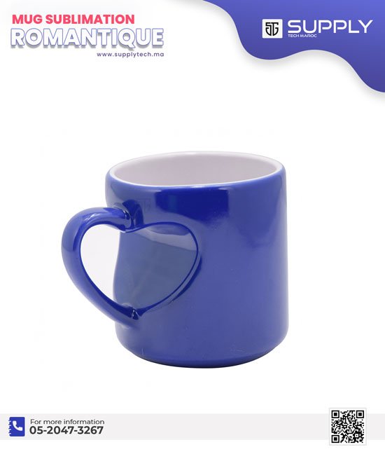 mug-magic-bleus-coeurs Mug Magique Bleu Sublimation – Poignée Cœur (Édition Romantique) – Image 4