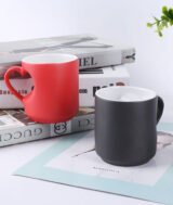 Mug Magique Bleu Sublimation – Poignée Cœur (Édition Romantique) – Image 2