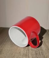 Mug Magique Rouge Sublimation – Poignée Cœur (Édition Romantique) – Image 2