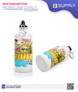 Thermos Sublimation 400 ml – Aluminium Blanc Brillant – Image 4