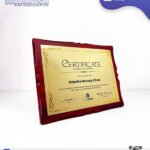 Cadre en Bois pour Diplômes & certificat avec Plaque Aluminium Sublimable & Feuille Or