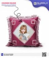 Coussin Velours Sublimable – 40 × 40 cm – Effet Velours – Couleur bordeaux