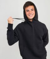 Sweat-shirt à Capuche Noir – unisexe – Poche Kangourou – Image 7