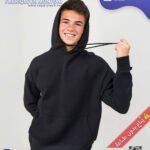 Sweat-shirt à Capuche Noir – unisexe Garçon 16 Ans – Poche Kangourou