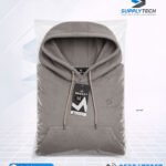 Sweat à capuche Marron Clair unisexe avec Poche Kangourou - polycoton