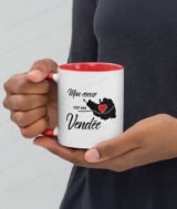 Mug sublimation blanc et intérieur rouge et Poignée normal – Image 4