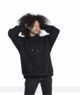 Sweat-shirt à Capuche Noir – unisexe – Poche Kangourou – Image 2