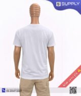 T-shirt prémium en Blanc col rond manches courtes unisexe 100% coton – Image 6