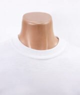 T-shirt prémium en Blanc col rond manches courtes unisexe 100% coton – Image 8