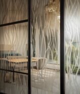 Film décoratif vitrage INT 512 Motif courbes transparentes | 152 cm – Rouleaux de 5 à 30 m – Image 4