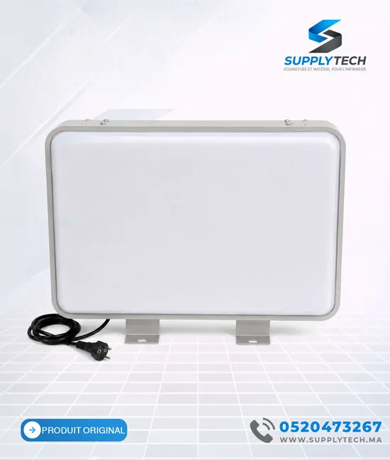 Panneau Lumineux Double Face LED 50 × 38 cm – Étanche, Installation Murale – Image 6